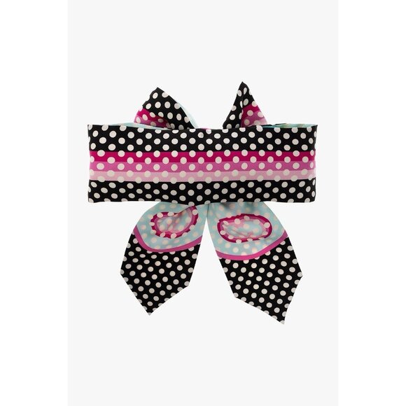 NWT GUCCI Polka Dot Headband 100% Authentic Silk Sz M - Picture 1 of 11